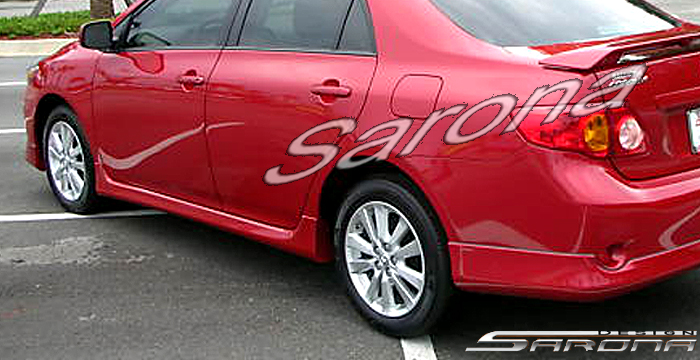 Custom Toyota Corolla  Sedan Side Skirts (2009 - 2010) - $375.00 (Part #TY-015-SS)
